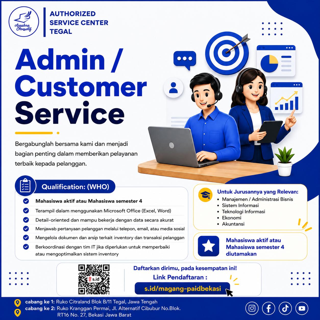Admin/ Custemer Service